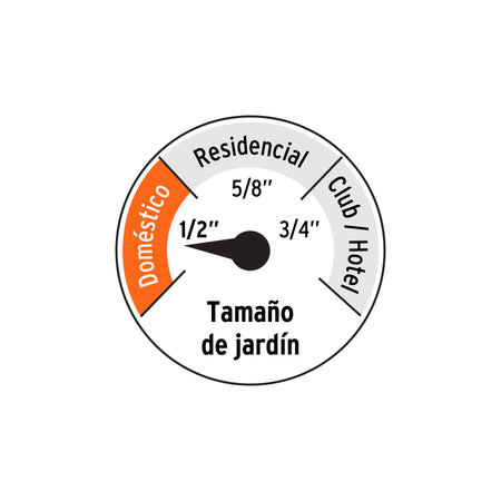 Manguera 1/2" reforzada 3 capas 25 m conexiones plasticas