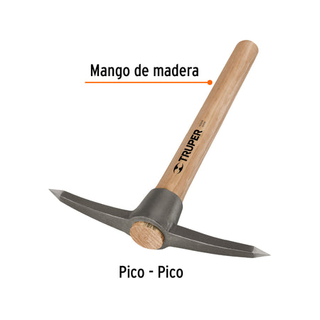 Martelina pico-pico, 16 oz, mango madera, TRUPER