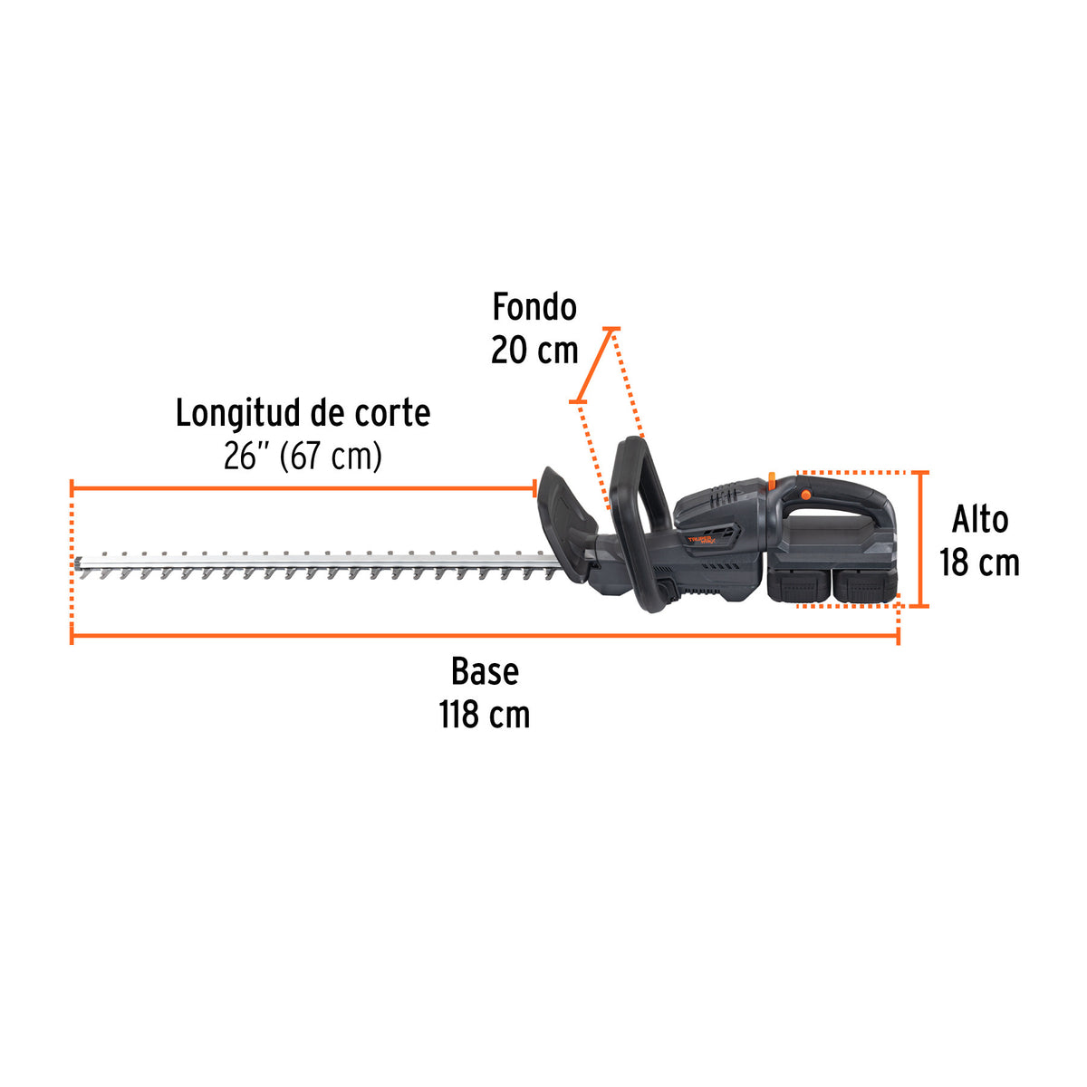 Cortasetos inalambrico 40V 2 baterias 4Ah 1 carg.dual MAX