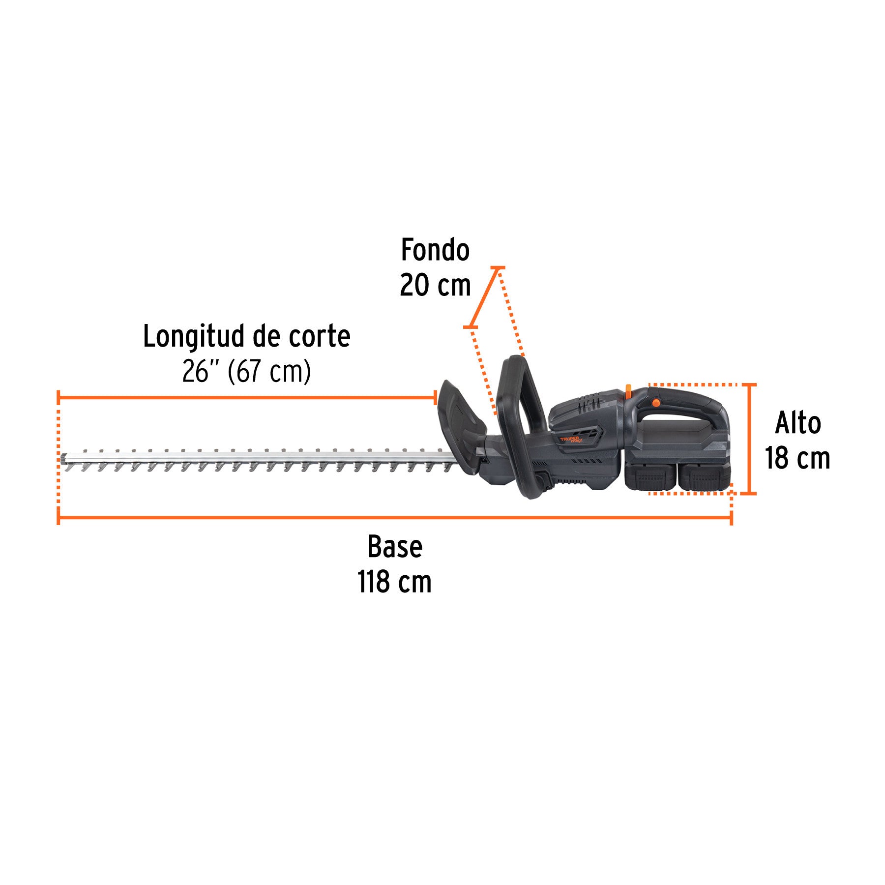 Cortasetos inalambrico 40V 2 baterias 4Ah 1 carg.dual MAX