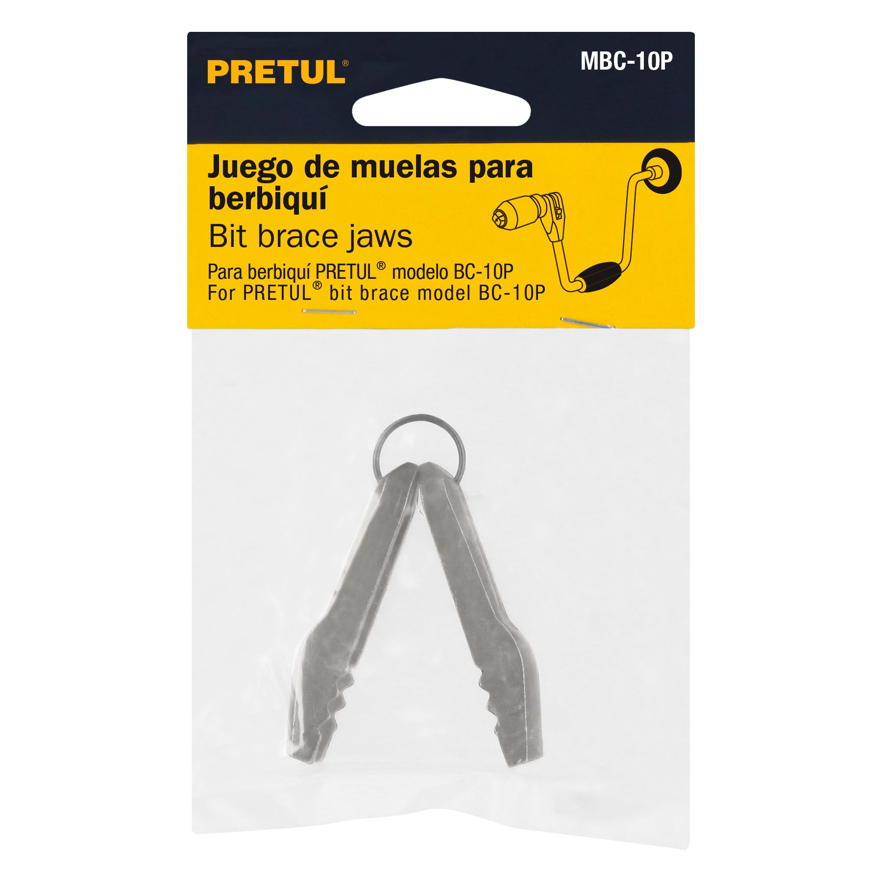 Juego de muelas para berbiquí 12', PRETUL