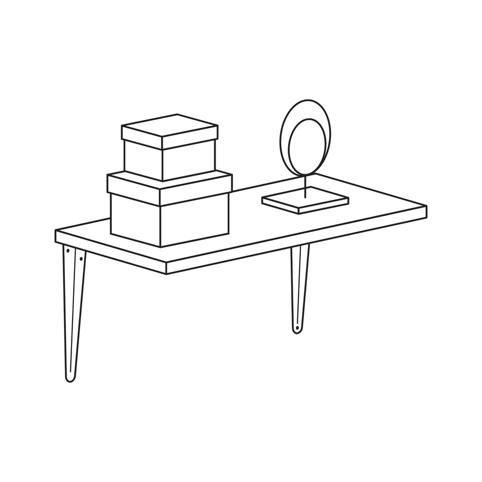 Ménsula de acero blanca 8 x 10', FIERO 8 x 10', blanca