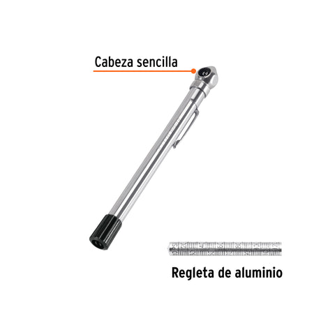 Calibrador de presión 120 psi cabeza sencilla, Truper
