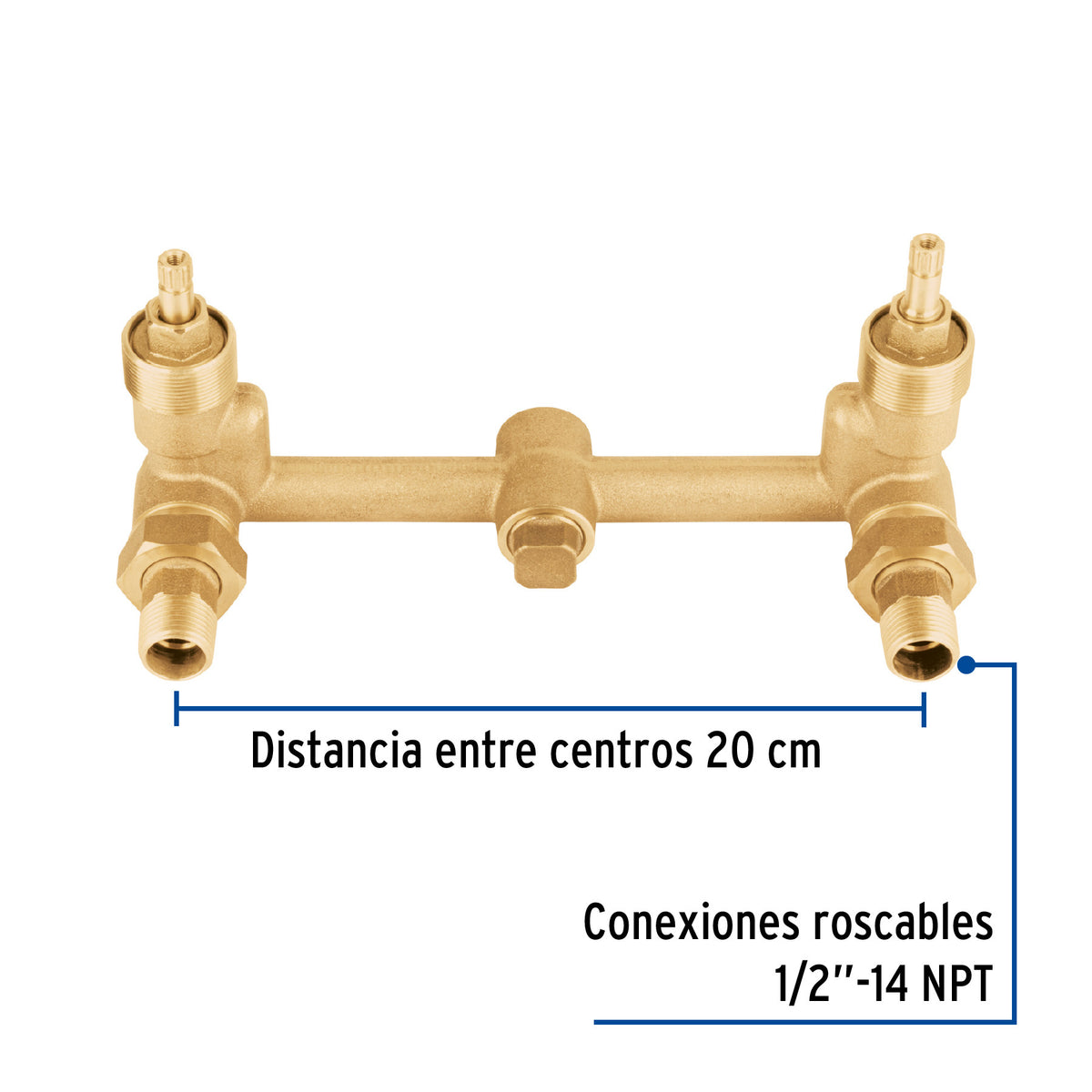 Mezcladora empotrar compresion s/manerales FOSET