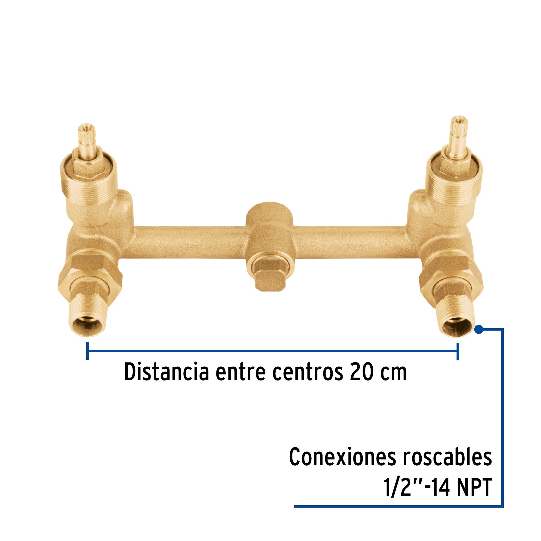 Mezcladora empotrar compresion s/manerales FOSET