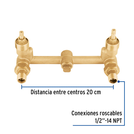 Mezcladora empotrar compresion s/manerales FOSET