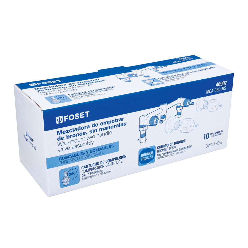 Mezcladora empotrar compresion s/manerales FOSET