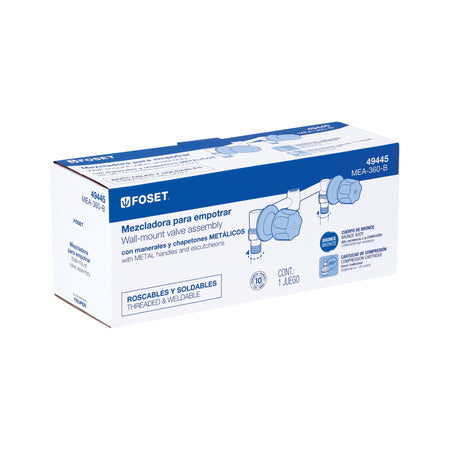 Mezcladora empotrar compresion c/manerales FOSET