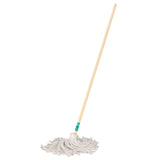 Trapeador tipo mechudo, con bastón de, KLINTEK 250 g