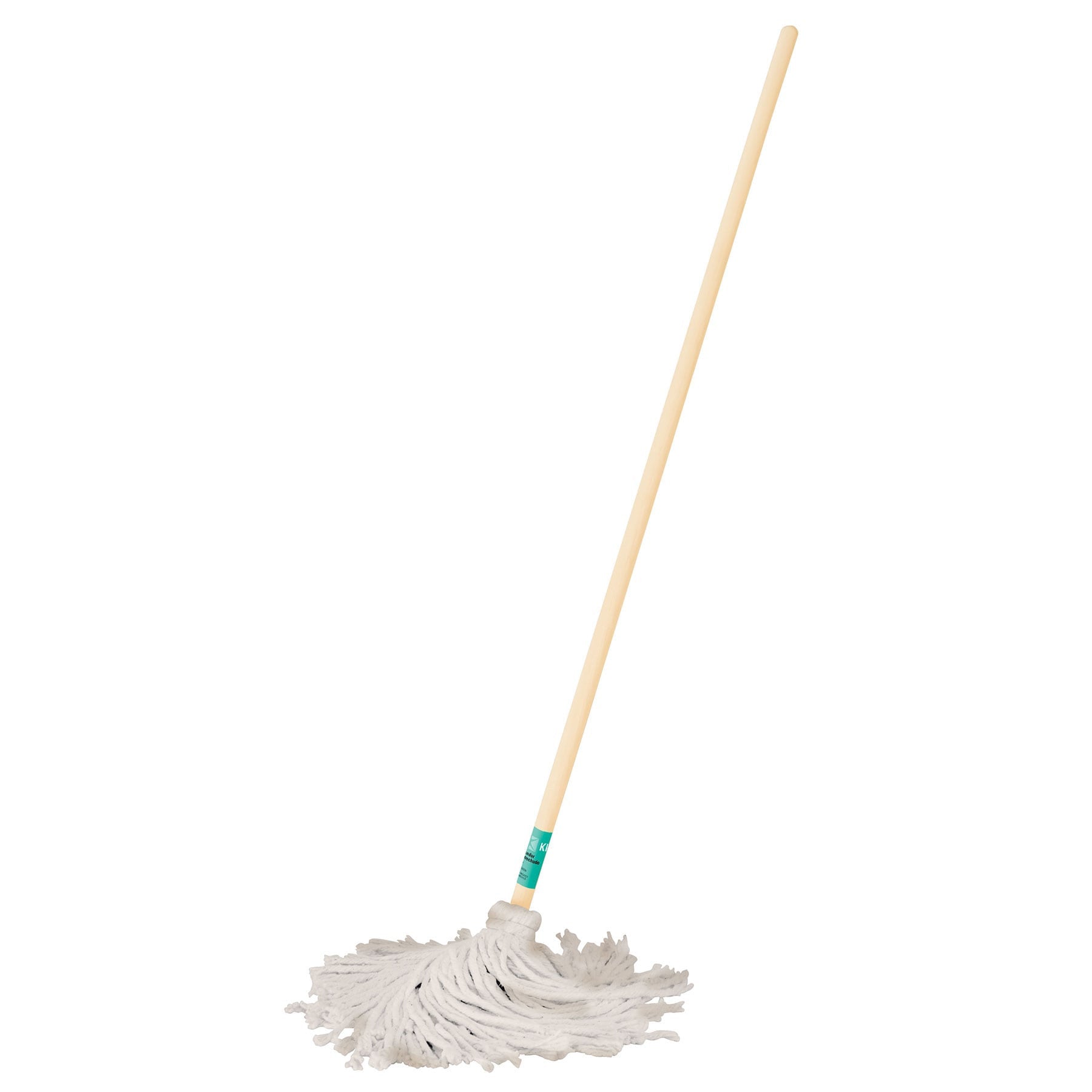 Trapeador tipo mechudo, con bastón de, KLINTEK 350 g