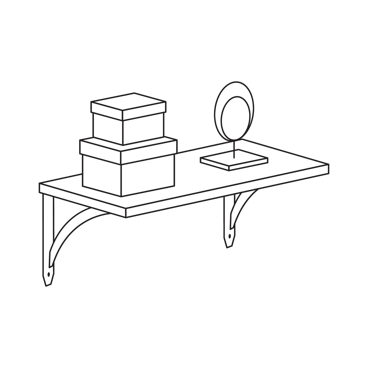 Ménsula reforzada blanca 8 x 10', diseño barra, FIERO 8 x 10', blanca