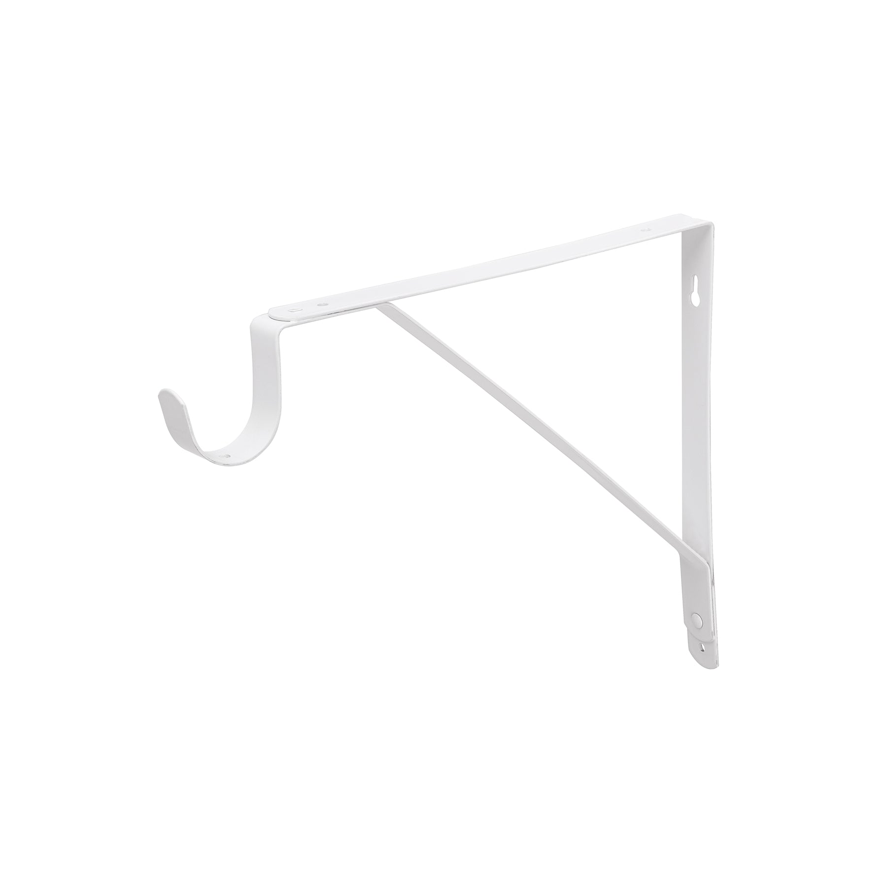 Ménsula reforzada blanca 11 x 12', con gancho, FIERO 11 x 12', blanca