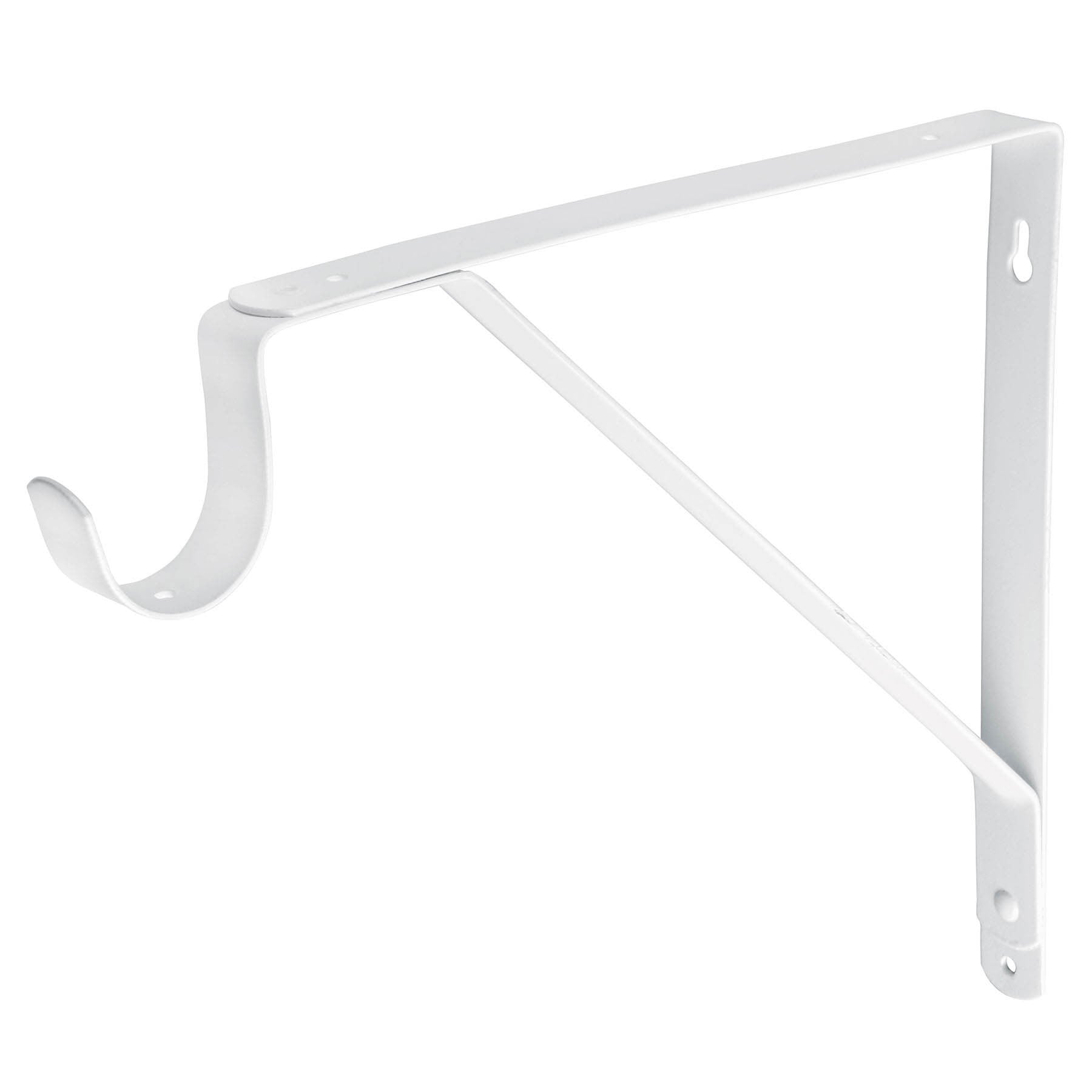 Ménsula reforzada blanca 11 x 12', con gancho, FIERO 11 x 12', blanca