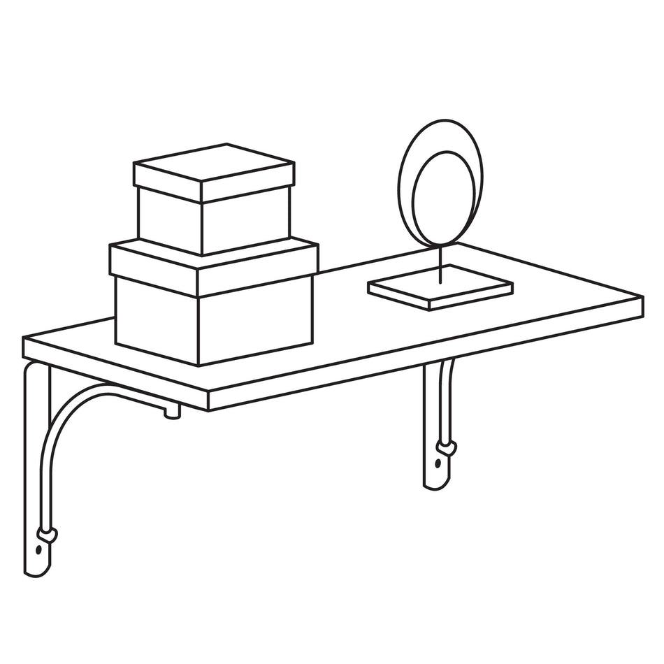 Ménsula reforzada blanca 6 x 6', diseño alambrón, FIERO 6 x 6', blanca