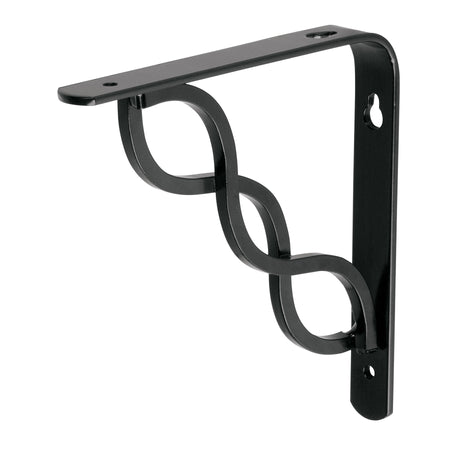 Ménsula reforzada negra 6 x 6', diseño trenza, FIERO 6 x 6', negra