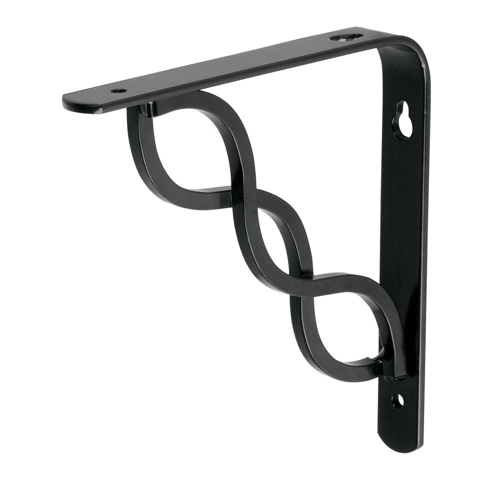 Ménsula reforzada negra 6 x 6', diseño trenza, FIERO 6 x 6', negra