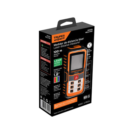 Medidor laser de distancia de 0.05 m a 100 m Truper