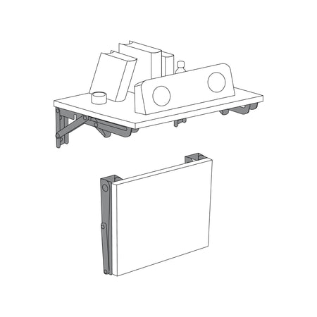 Ménsula plegable de acero blanca 6' x 12', FIERO 6', 12', blanca