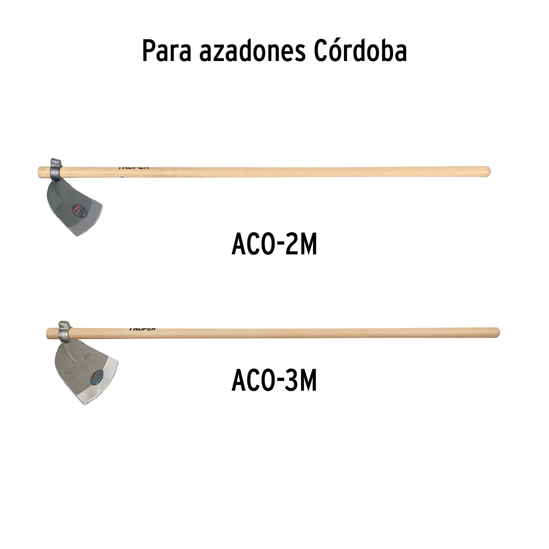 Mango de madera 54' para azadones Córdoba, TRUPER