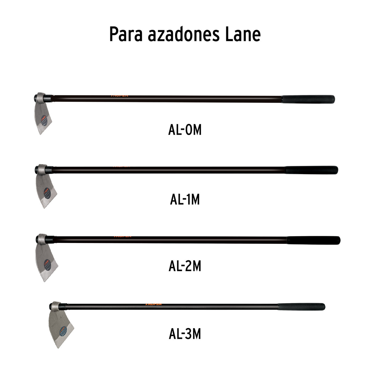 Mango de acero 54' para azadones lane y martillo, TRUPER