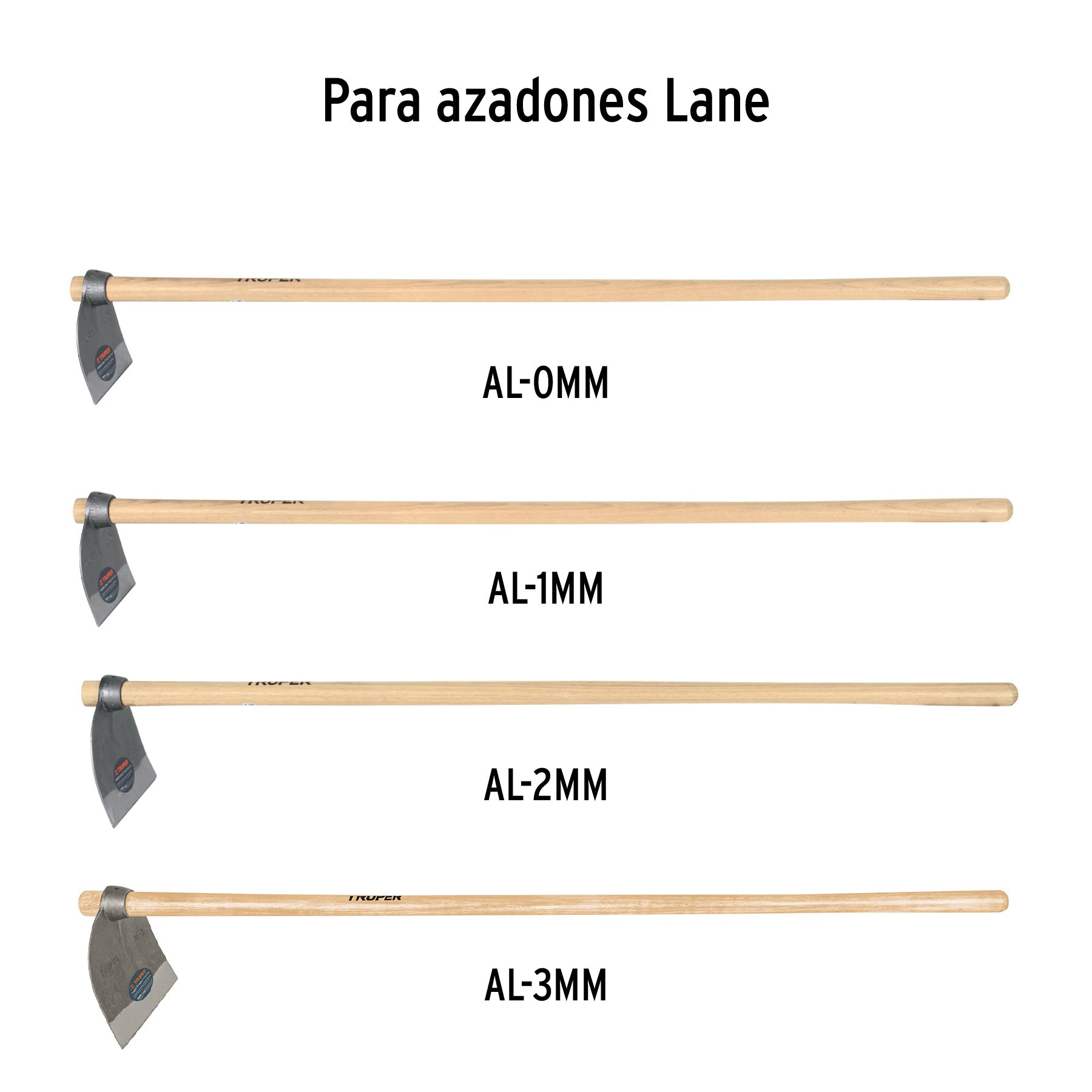 Mango de acero 54' para azadones lane y martillo, TRUPER