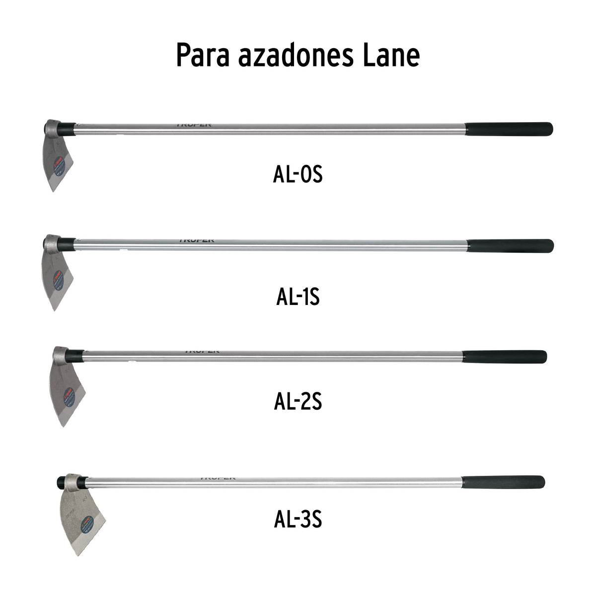 Mango de acero 54' para azadones lane y martillo, TRUPER