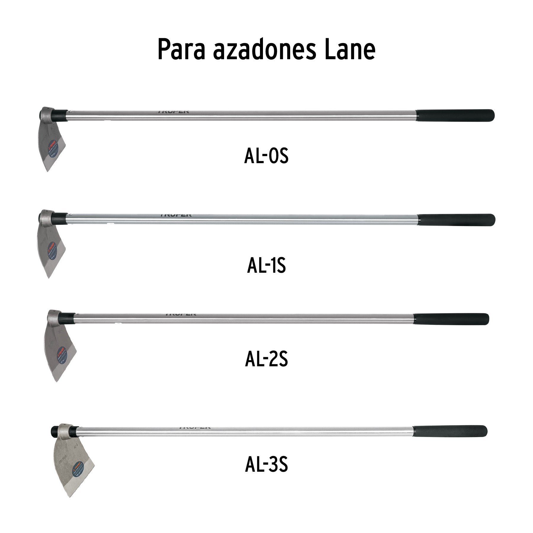 Mango de acero 54' para azadones lane y martillo, TRUPER