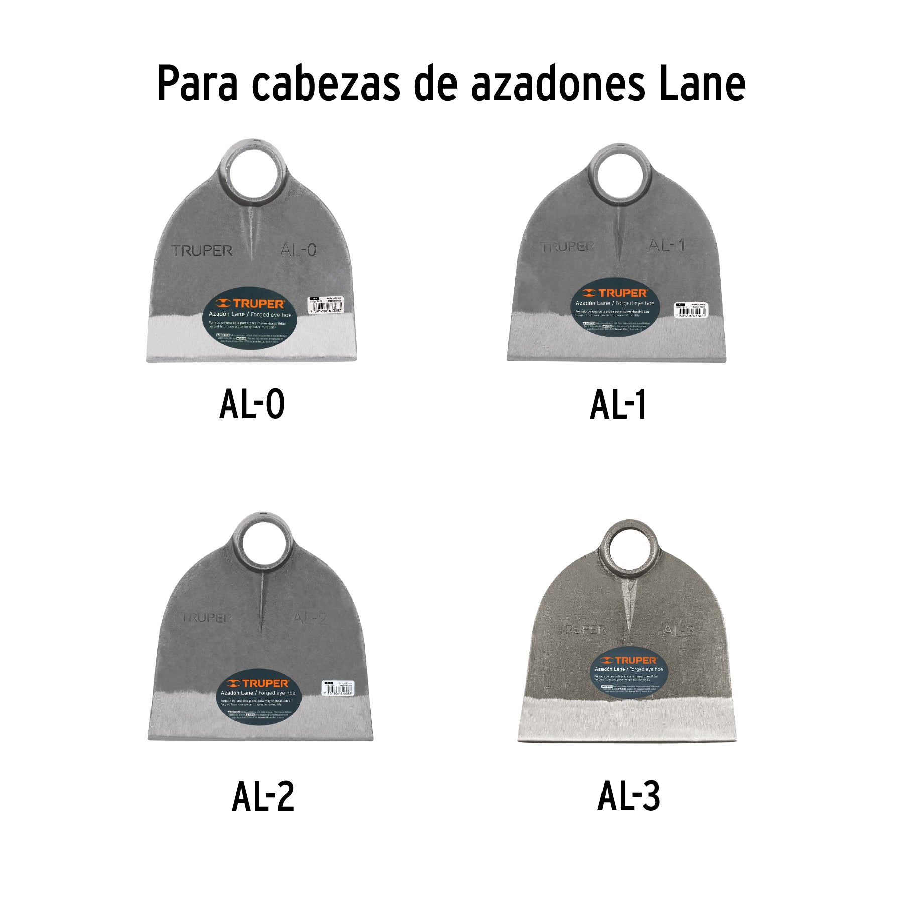 Mango de acero 54' para azadones lane y martillo, TRUPER