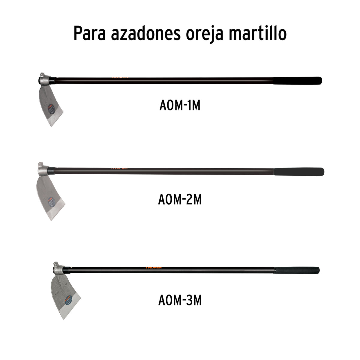 Mango de acero 54' para azadones lane y martillo, TRUPER