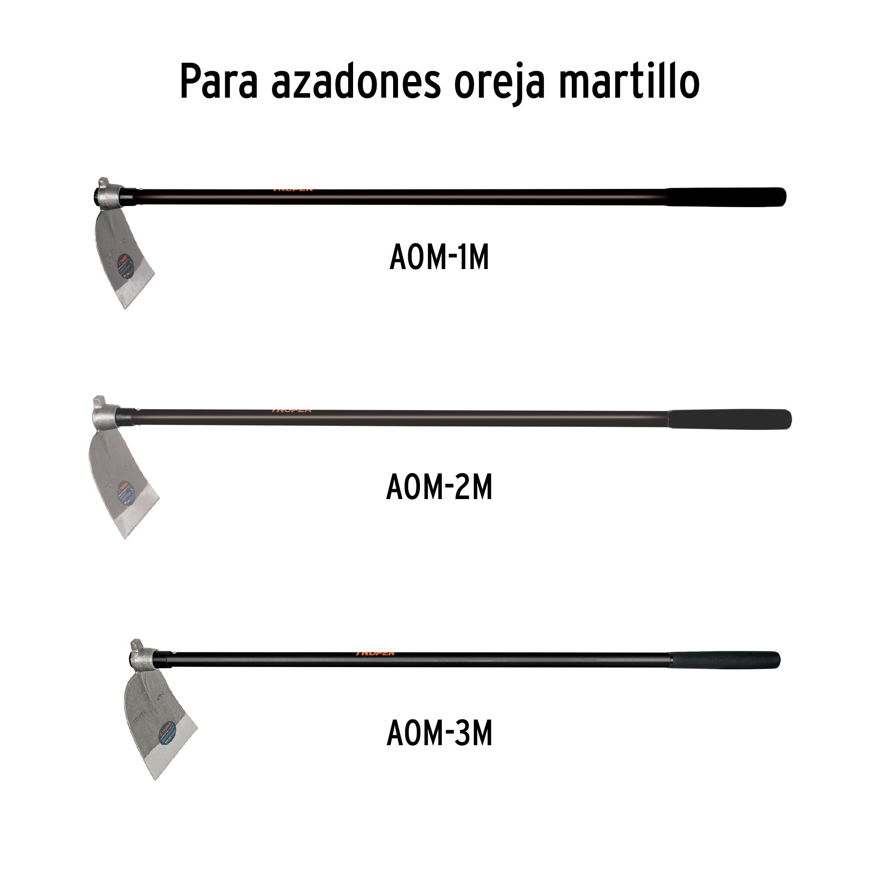 Mango de acero 54' para azadones lane y martillo, TRUPER