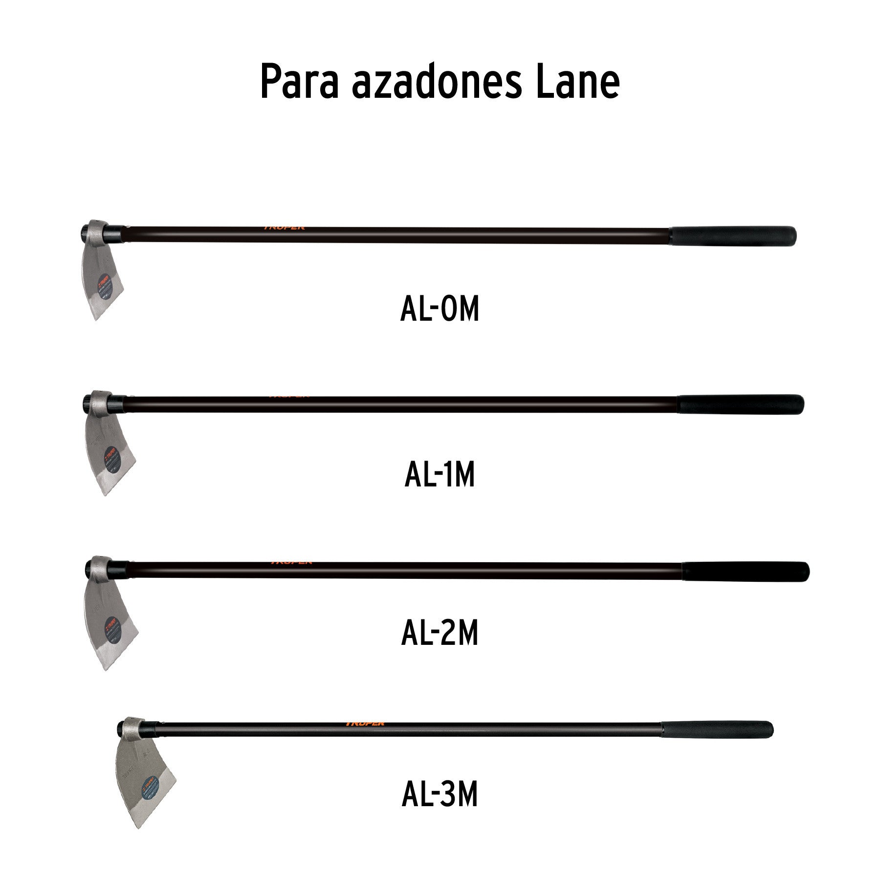 Mango de madera 54' para azadones lane y martillo, TRUPER