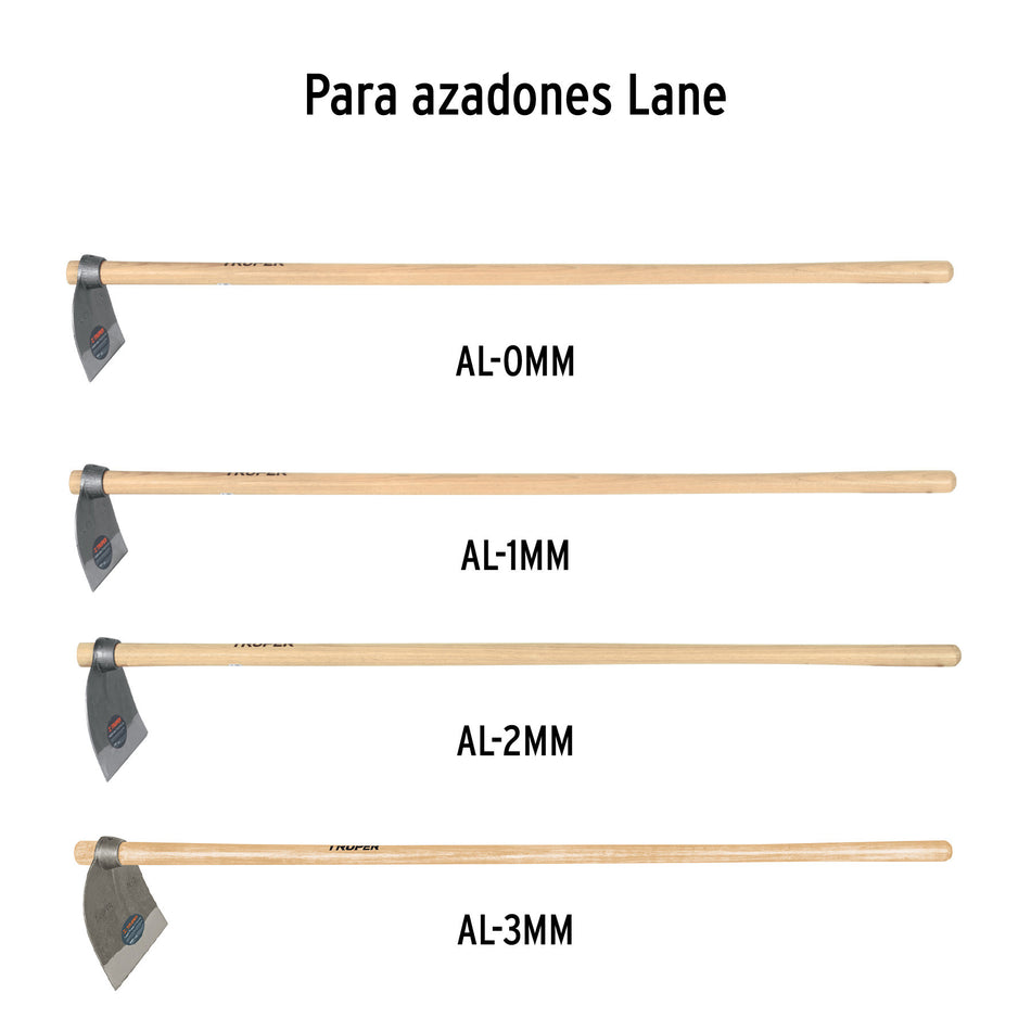 Mango de madera 54' para azadones lane y martillo, TRUPER