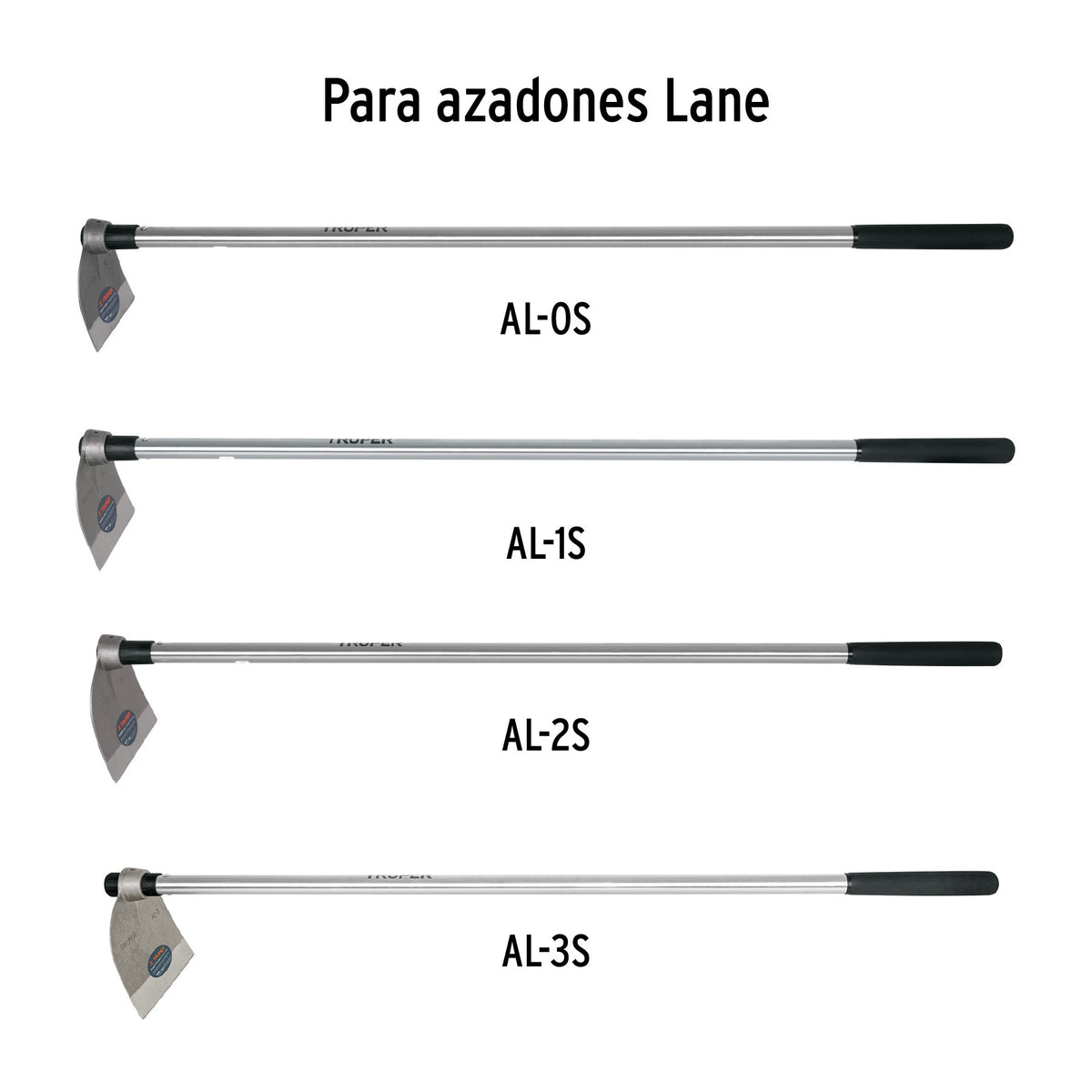 Mango de madera 54' para azadones lane y martillo, TRUPER