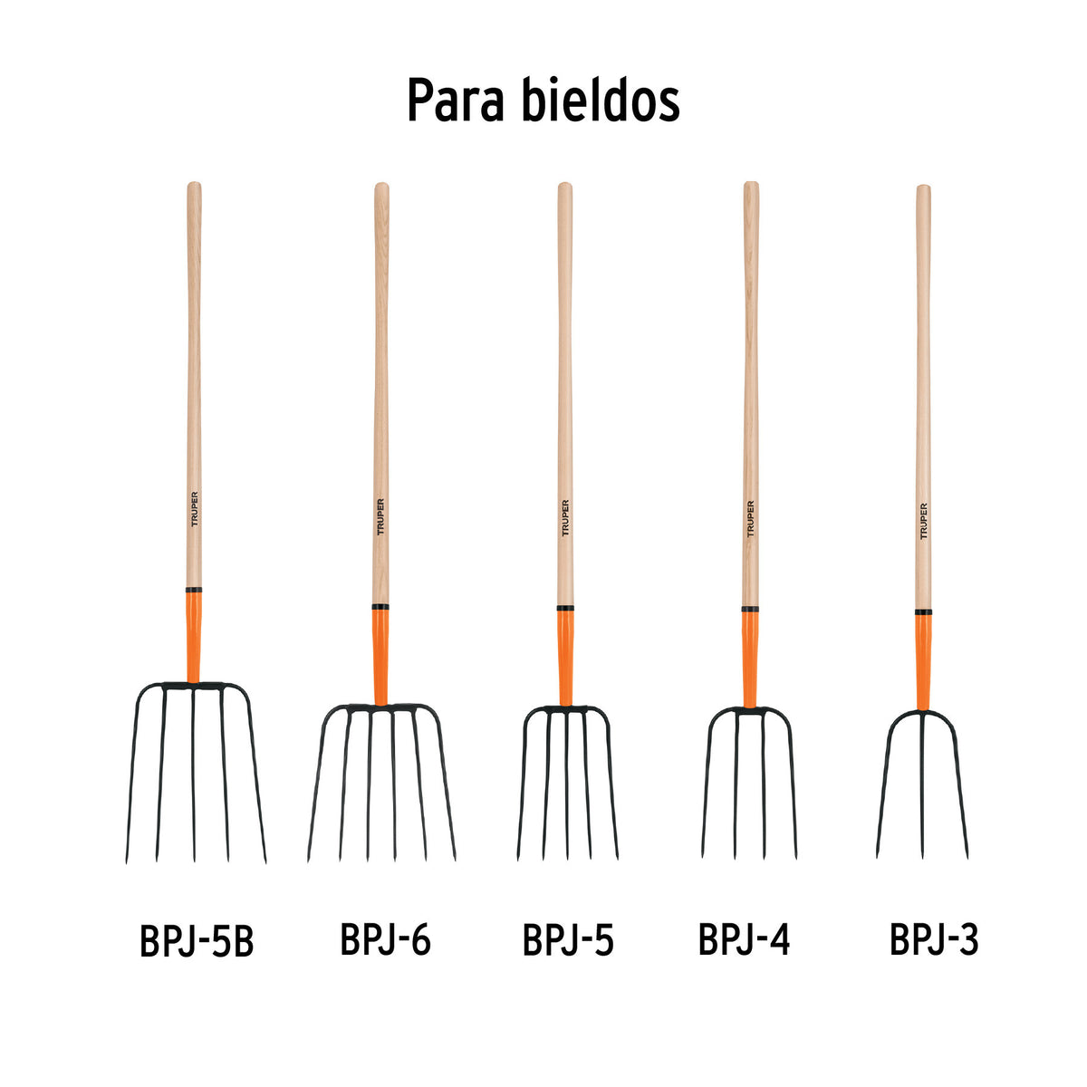 Mango de repuesto para bieldo de paja, 48', Truper