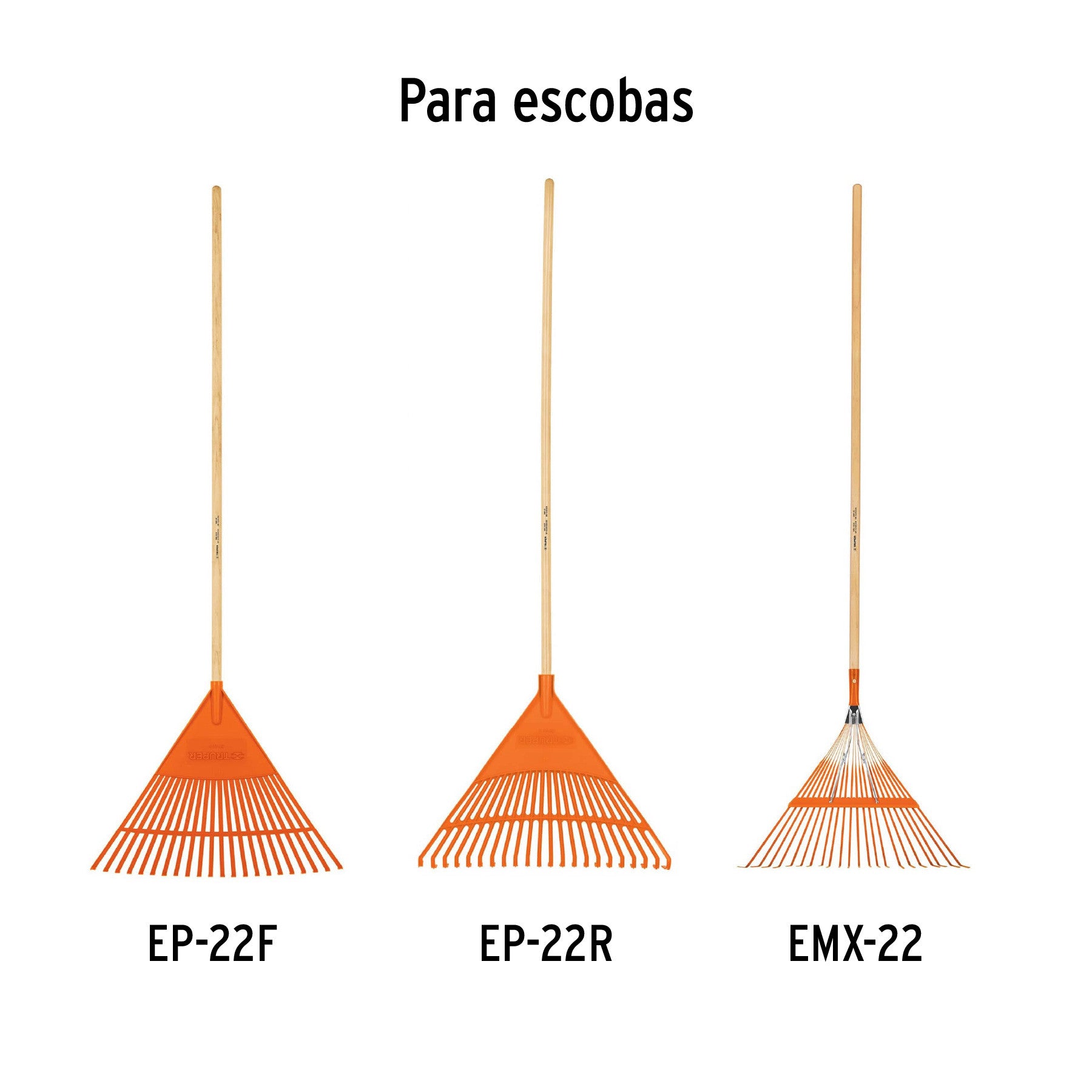 Mango de repuesto largo, para escoba de jardín, 48', Truper 48'