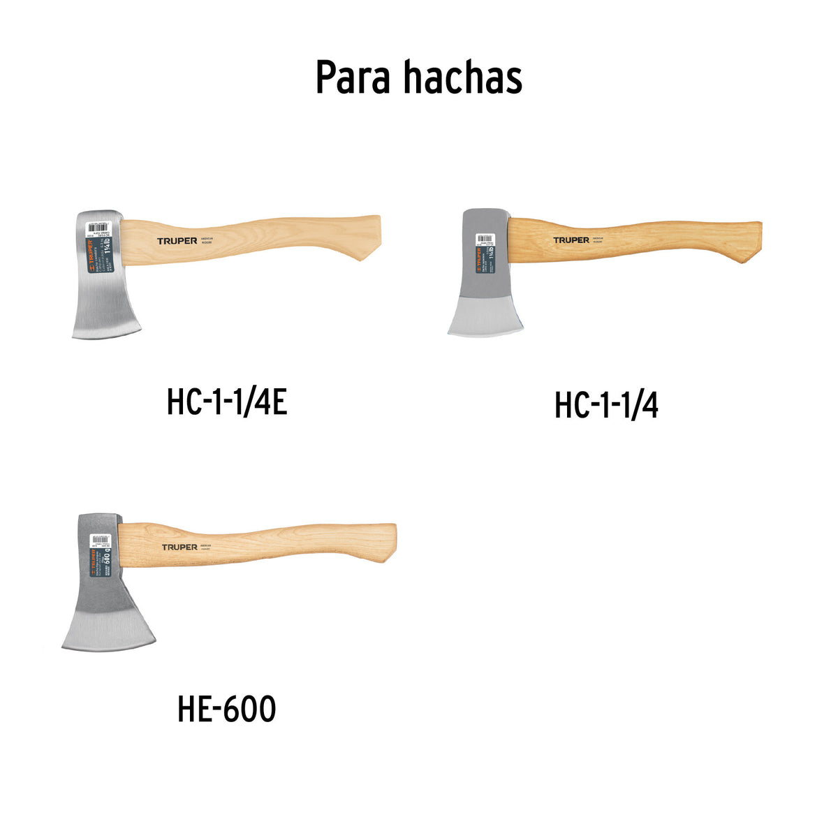 Mango hickory 14' para hacha cazadora y europea 1-1/4 lb