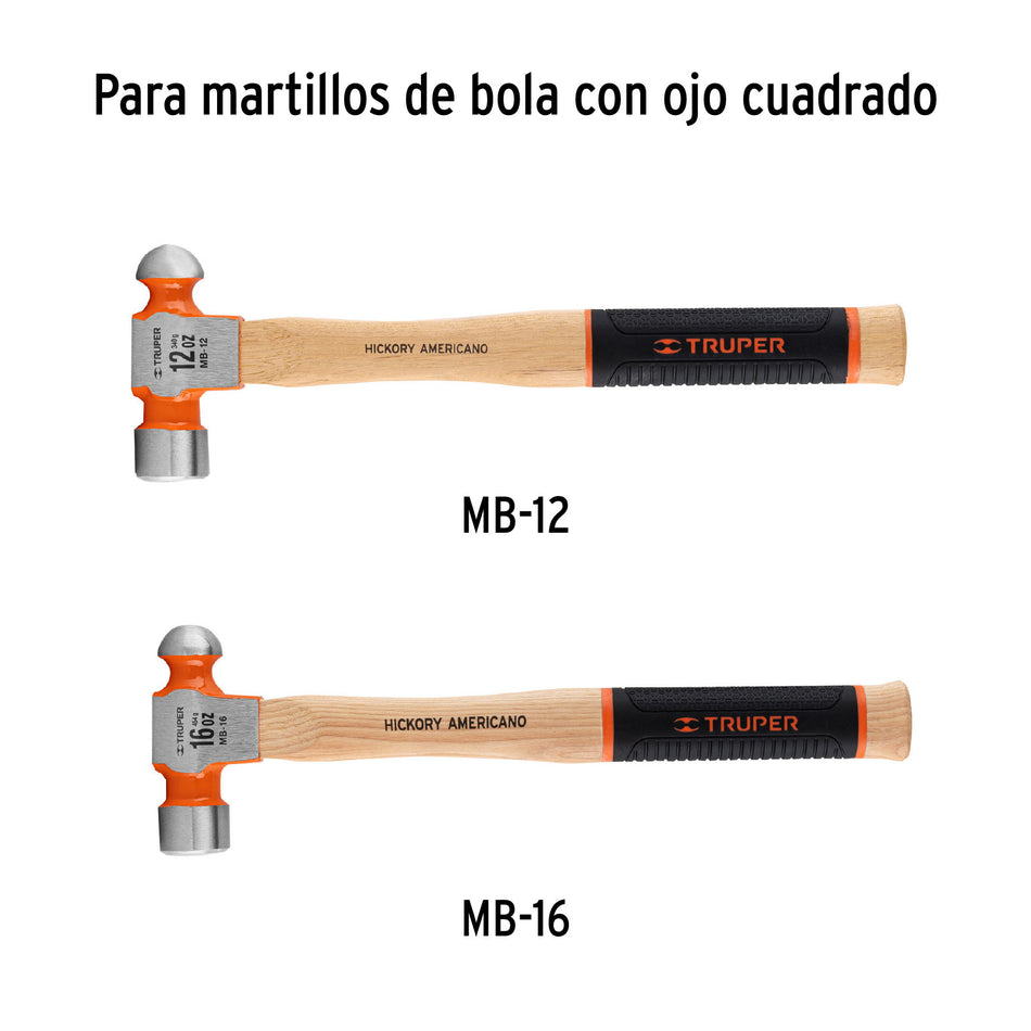 Mango para martillos de bola MB-12 y MB-16, 14-1/2', Truper