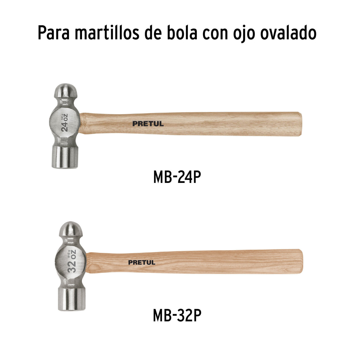 Mango para martillos de bola MB-24/32P, Pretul