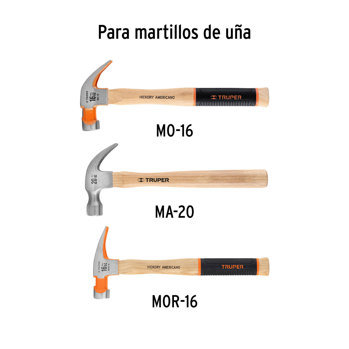 Mango para martillos de uña MO-16, MA-20 y MOR-16, 13'