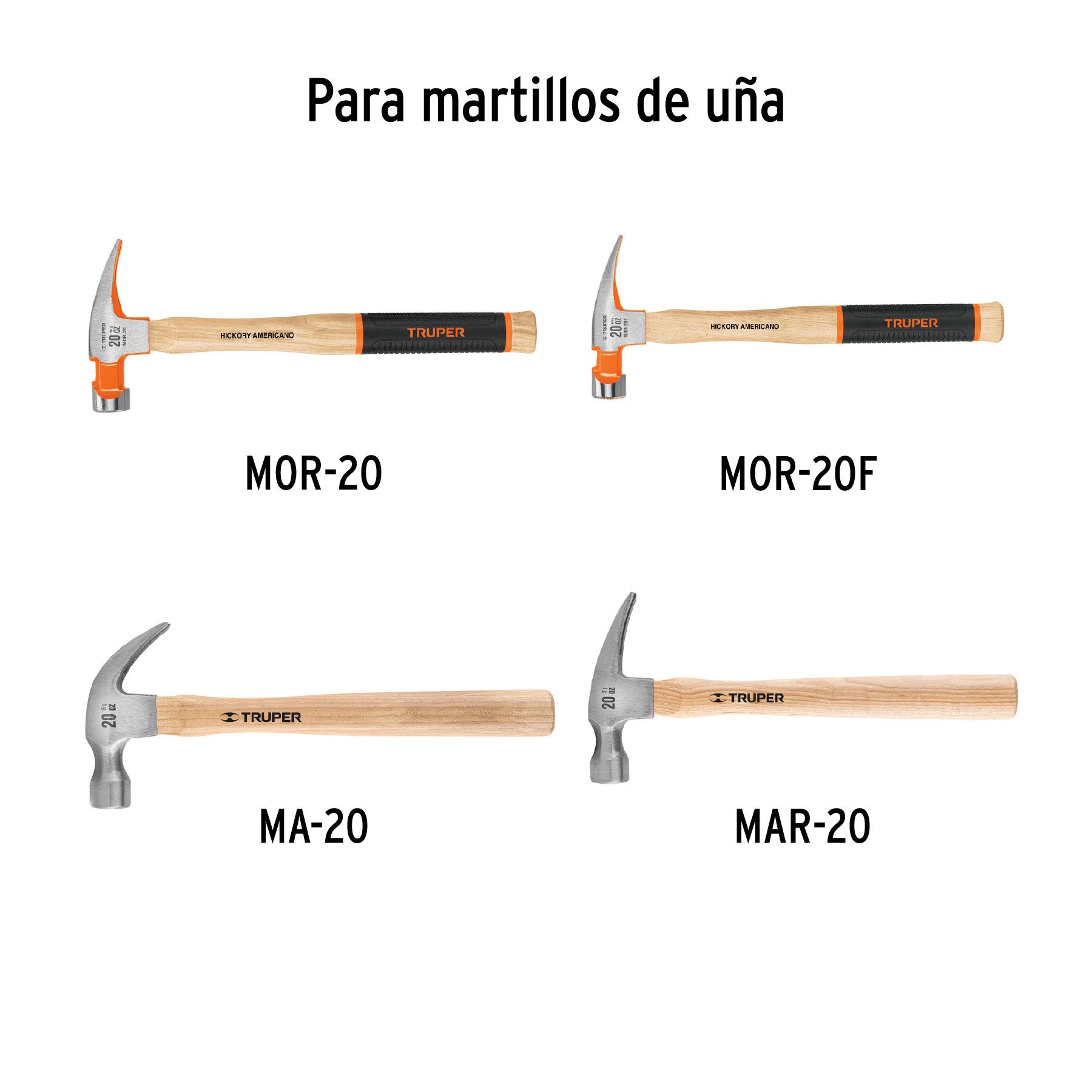 Mango p/martillos de uña MOR-20, MOR-20F, MA-20 y MAR-20 13'