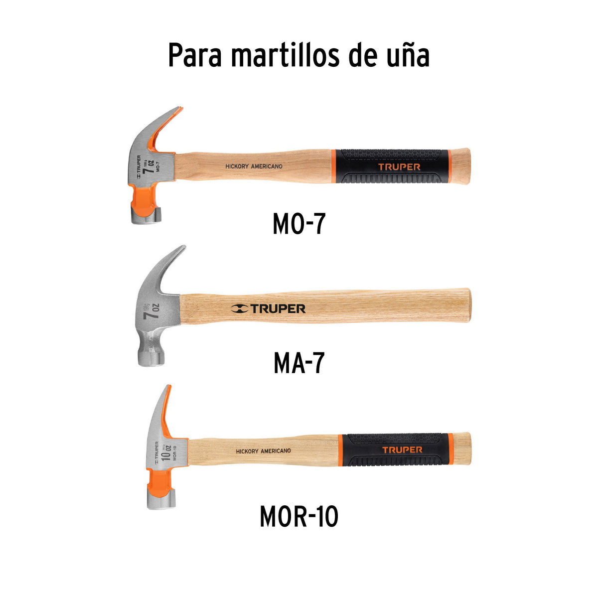 Mango para martillos de uña MO-7, MA-7 y MOR-10, 12', Truper
