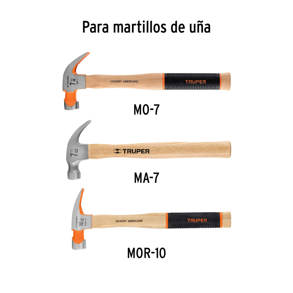 Mango para martillos de uña MO-7, MA-7 y MOR-10, 12', Truper
