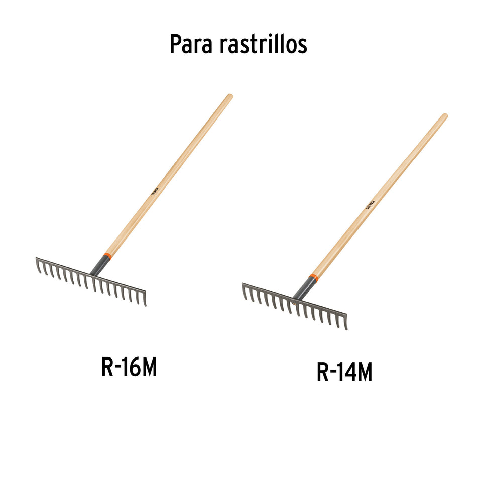 Mango para rastrillos R-16M y R-14M, 60', Truper