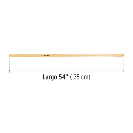 Mango para raspadores SCR-4 y SCR-7, largo de 54', Truper