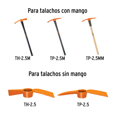 Mango madera para talachos TP-2.5M y TH-2.5M, de 36', Truper