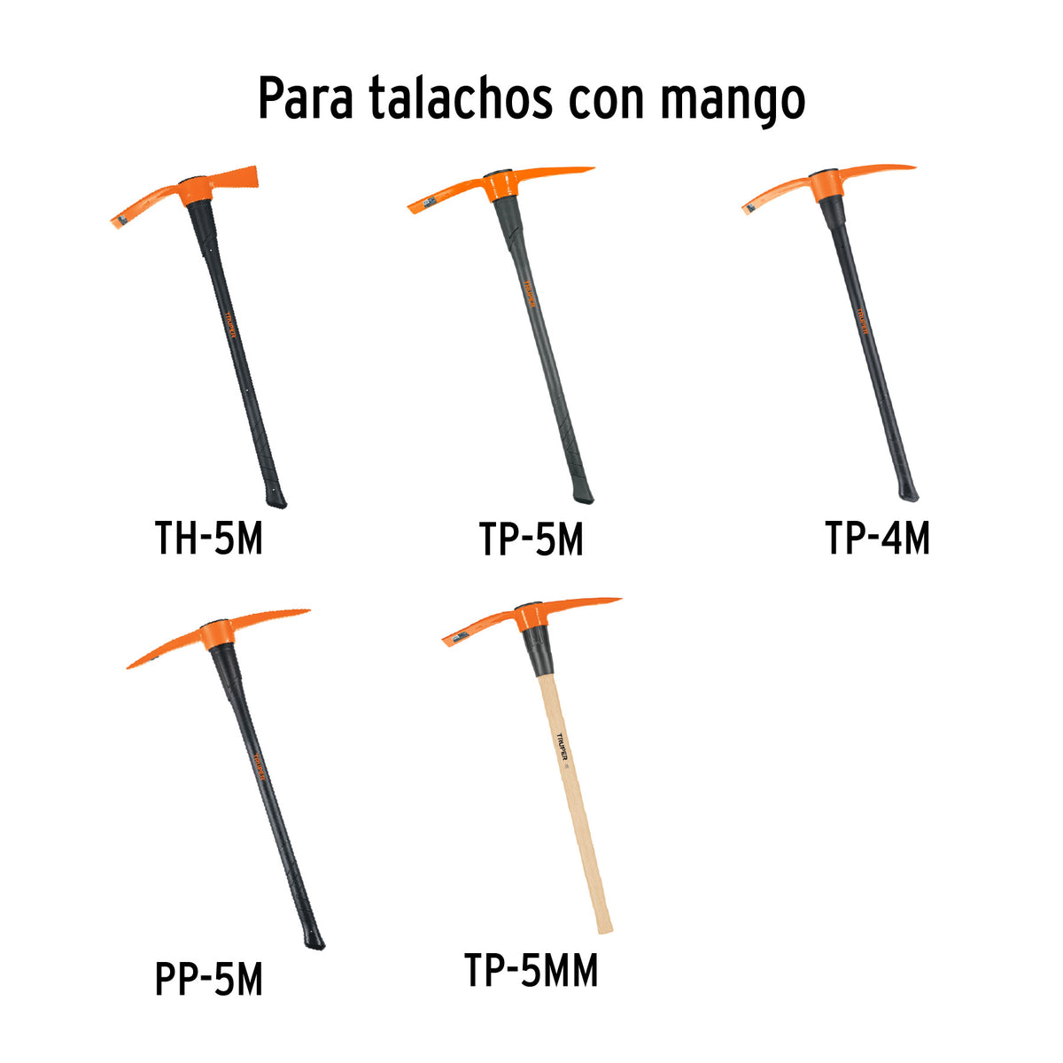 Mango de madera 36' para zapapicos y talachos de 4 a 7 lb