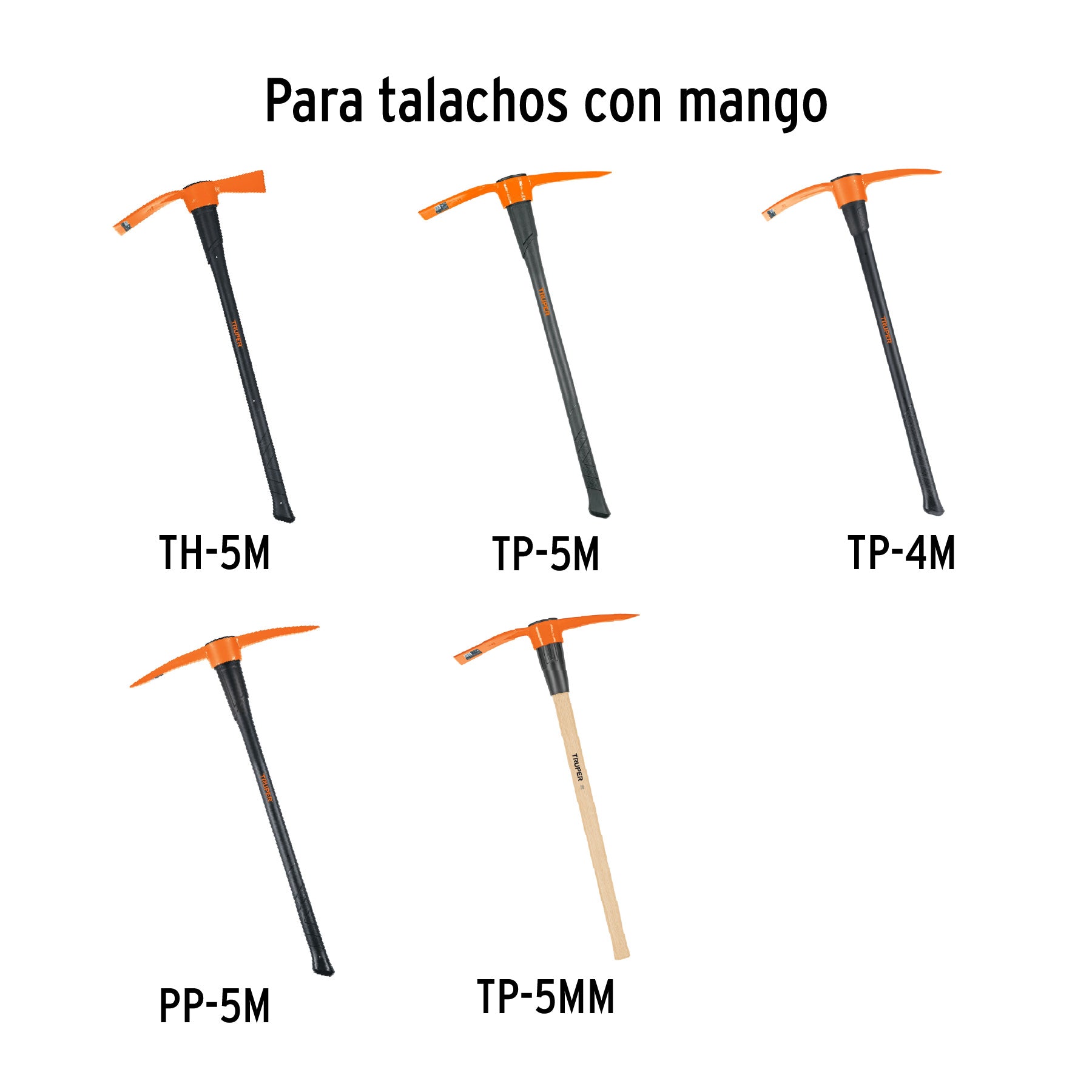 Mango de madera 36' para zapapicos y talachos de 4 a 7 lb