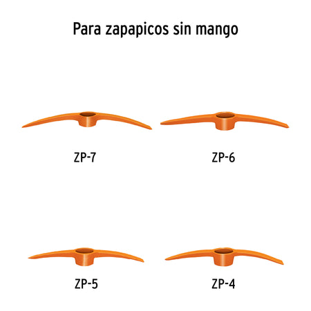 Mango repuesto zapapicos y talachos de 4 a7 lbs, 36',TRUPER