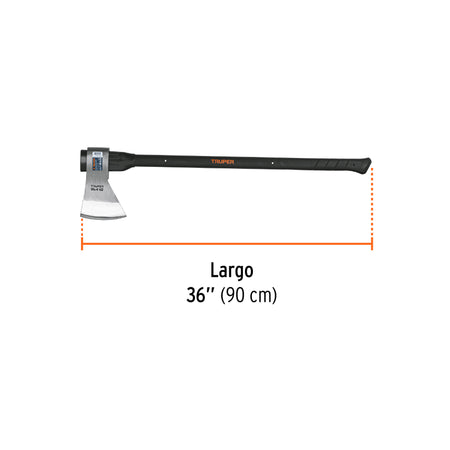 Hacha media labor 4-1/2 lb, mango fibra de vidrio 36',TRUPER