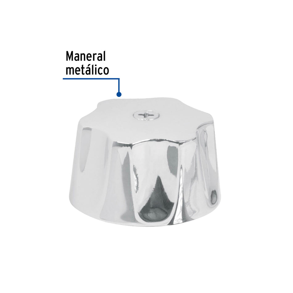 Maneral hexagonal metálico para lavabo y fregadero, BASIC